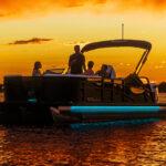 Vanderbilt L25 UL Ultra Lounge Pontoon Tritoon Boat at Sunset